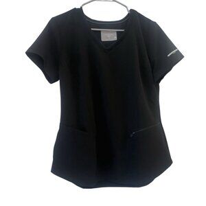 Women’s Sketchers Black V-neck Scrub Top, Size Medium